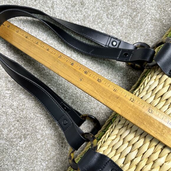 Vera Bradley Botanica Print Beach Tote Natural Woven Straw Sea Shell Bead Cruise - Picture 8 of 14